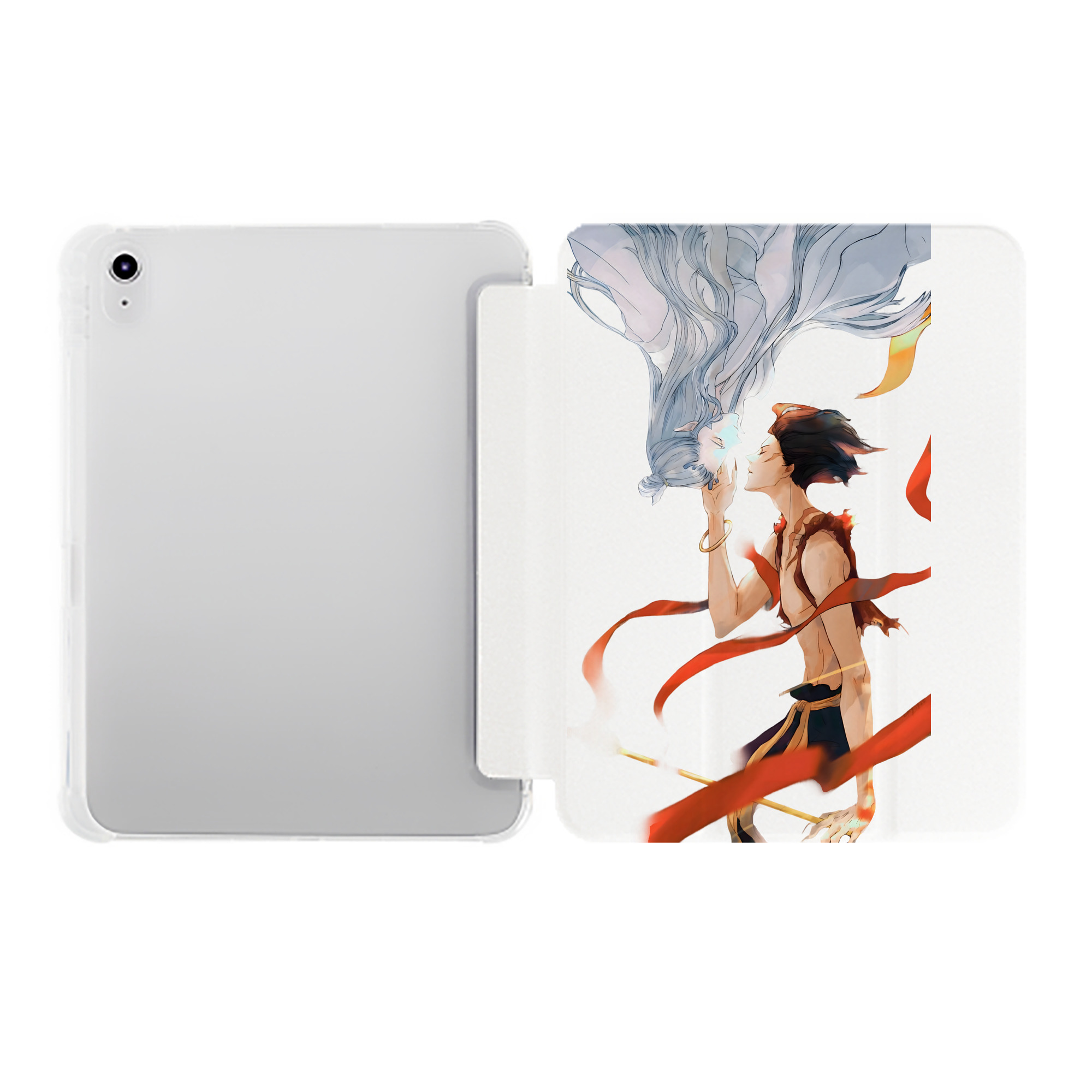（画像用） Ne Zha 2 ナタ 魔童の大暴れ IPad ケース ペン収納付き 三つ折りスタンド PUレザー×シリコン 対応機種9.5/10.5/10.9インチ